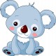 Sticker enfant Koala réf 2546 (Dimensions de 10 cm à 130cm de hauteur)