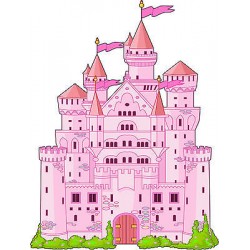 Sticker enfant Chateau réf 2541 (Dimensions de 10 cm à 130cm de hauteur)