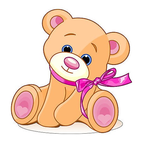 Sticker enfant Bébé ourson réf 2528 (Dimensions de 10 cm à 130cm de hauteur)
