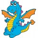 Sticker enfant Dragon réf 2524 (Dimensions de 10 cm à 130cm de hauteur)
