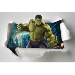 Stickers enfant papier déchiré Hulk Avengers réf 7650