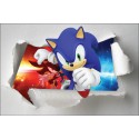 Stickers enfant papier déchiré Sonic réf 7651