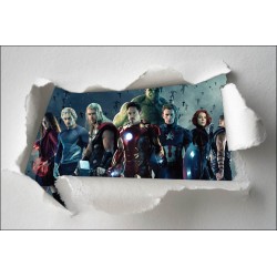 Stickers enfant papier déchiré Avengers réf 7664