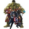 Stickers Hulk-Iron man-Captain América-Hawkeye-Black Widow Avengers ref 15043