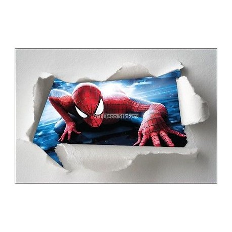 Stickers enfant papier déchiré Spiderman réf 7629
