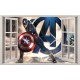 Stickers fenêtre Dark Vador Avengers Captain América réf 11130