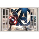 Stickers fenêtre Avengers Captain América réf 11130