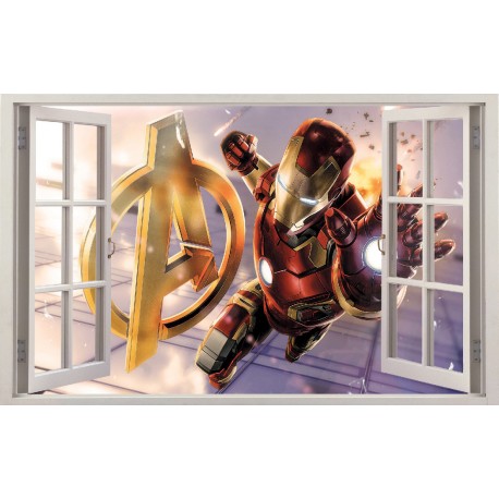 Stickers fenêtre Avengers Iron Man réf 11150
