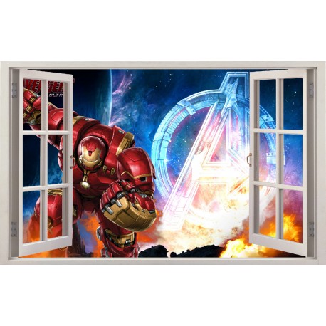Stickers fenêtre Avengers Iron Man réf 11140
