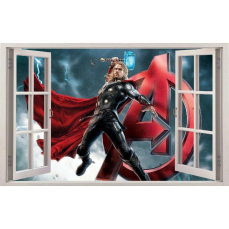 Stickers fenêtre Avengers Thor réf 11202