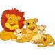Sticker enfant famille Lion réf 915 (Dimensions de 10 cm à 130 cm de largeur)