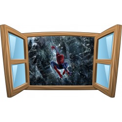 Sticker enfant fenêtre Spiderman Man réf 969