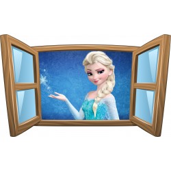 Sticker enfant fenêtre Elsa La Reine des Neiges réf 998