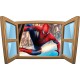 Sticker enfant fenêtre Spiderman réf 994