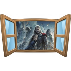 Sticker enfant fenêtre Thor réf 985