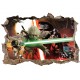 Stickers 3D trompe l'oeil Star Wars Yoda réf 23218