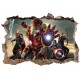 Stickers 3D trompe l'oeil Avengers Iron Man réf 23233