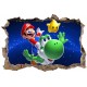 Stickers 3D trompe l'oeil Mario Galaxy réf 23230