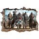 Stickers 3D trompe l'oeil Assassin's Creed réf 23252