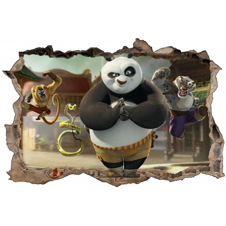 Stickers 3D Kun Fu Panda réf 23250