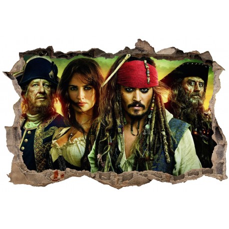 Stickers 3D Pirates des caraibes réf 23816