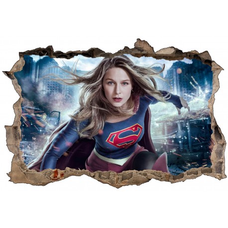 Stickers 3D Supergirl réf 52473