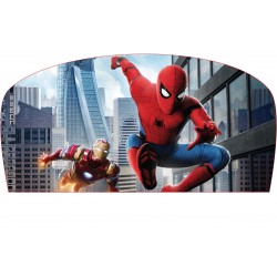Stickers tête de lit chambre d'enfant Spiderman-Iron Man