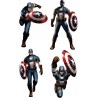 4 Stickers Captain América Avengers 