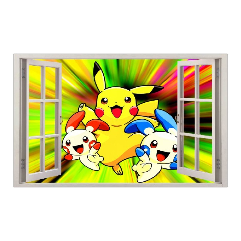 Sticker Pikachu et écriture - Makrea Stickers