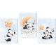 Lot de 3 Affiches posters Enfant Bébé Pandas