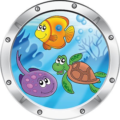 Sticker enfant poisson robot - TenStickers