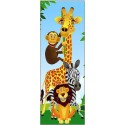Sticker enfant animaux pour porte plane ou mural réf702