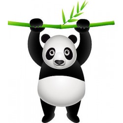 Sticker enfant Panda Bambou réf 830