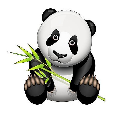 Sticker enfant Panda réf 925 (Dimensions de 10 cm à 130cm de hauteur)
