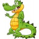 Sticker enfant Crocodile réf 921 (Dimensions de 10 cm à 130cm de hauteur)