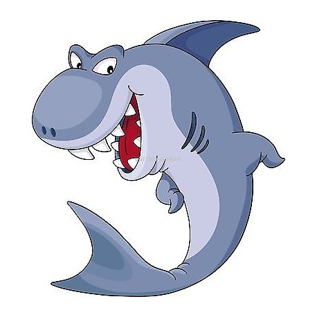 Sticker enfant Shark réf 917 (Dimensions de 10 cm à 130cm de hauteur)