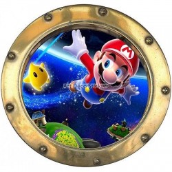 Sticker hublot enfant Mario réf 9557