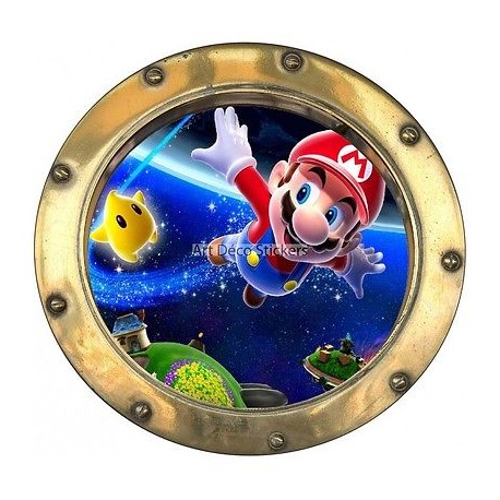 Sticker hublot enfant Mario réf 9557