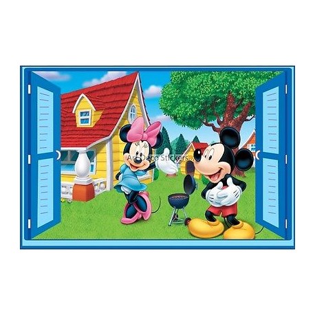 Sticker enfant fenêtre Fée Mickey et Minnie réf 949 949