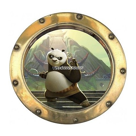 Sticker hublot enfant Kun fu Panda 9521