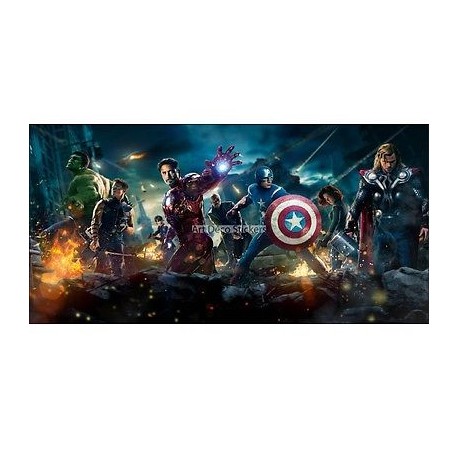Stickers chambre d'enfant tête de lit Avengers réf 8506