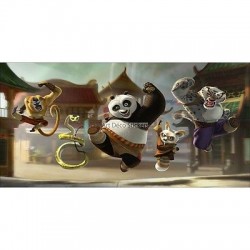 Stickers chambre d'enfant tête de lit Kung Fu Panda réf 8479
