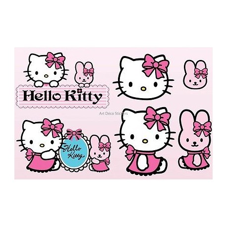 Stickers enfant planche de stickers Hello Kitty réf 9541