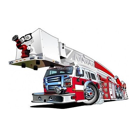 Sticker enfant Camion de Pompier 3551