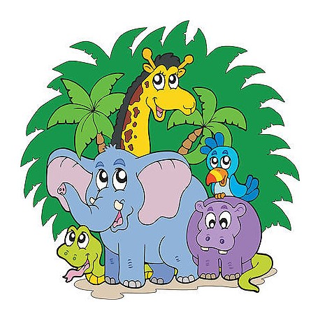 Stickers enfant Animaux de la jungle réf 3690
