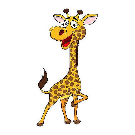 Stickers autocollant muraux enfant Girafe marrante réf 3724 (30 dimensions)