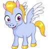 Sticker enfant Cheval ailes réf 3716