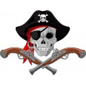 Stickers muraux enfant Pirate pistolets réf 3613