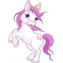 Sticker autocollant enfant Princesse cheval réf 3608