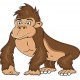 Stickers enfant Gorille réf 3659 (Dimensions de 10cm à 130cm de largeur)